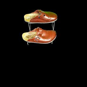 Birkenstock Women's Boston Clog  Sandals  Sz 9 US 40 EU Leather Color Cognac